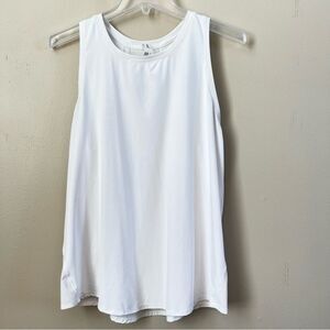 All In Motion White Sleeveless Athleisure Athletic Lightweight Women's Tank Top